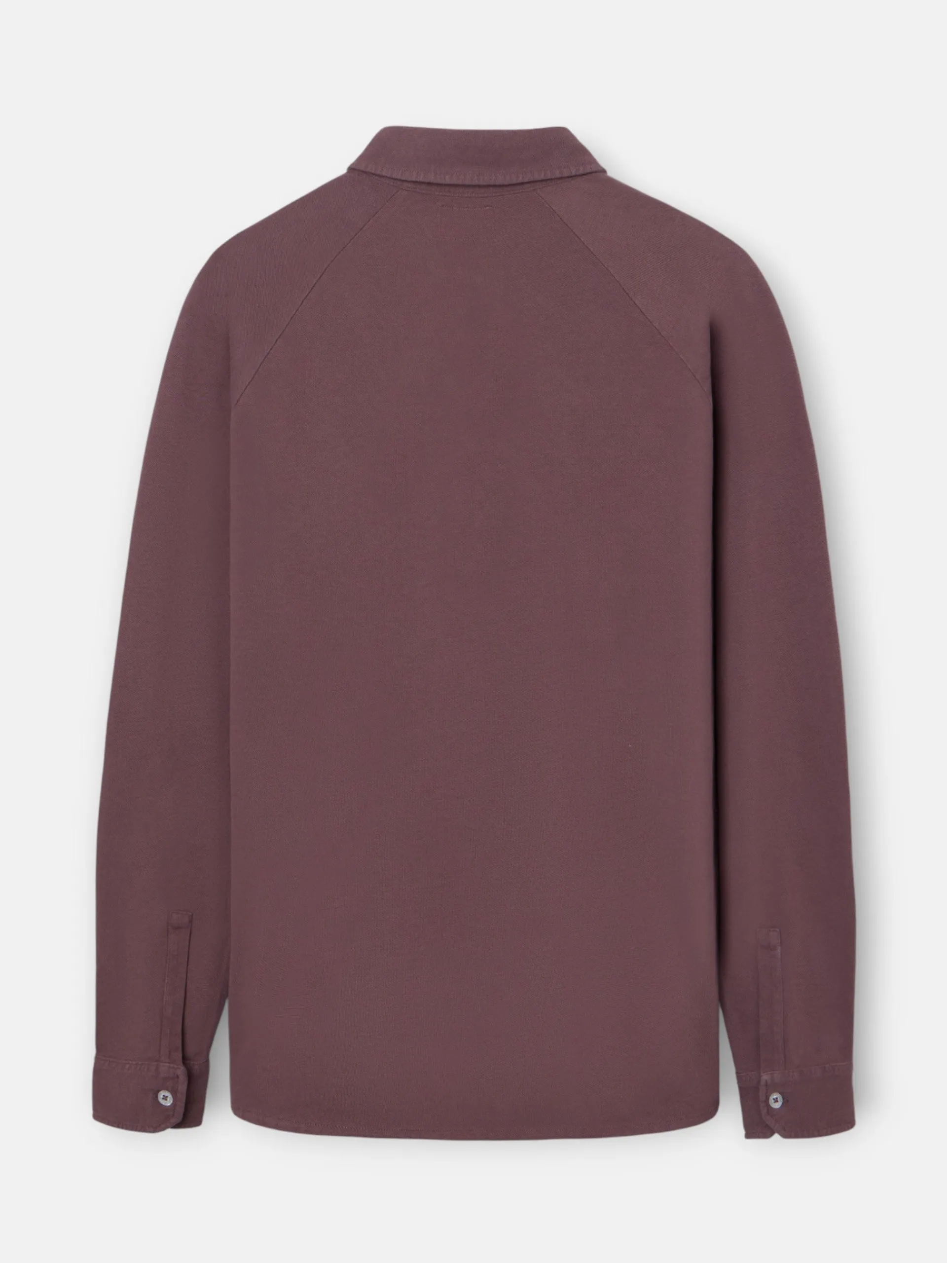 Silbon Smart Casual·Polos-Polo liso manga larga ranglan Burdeos