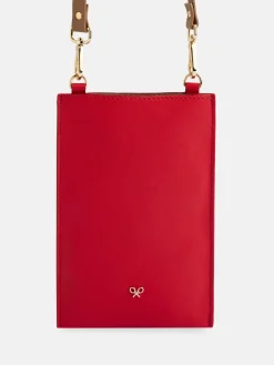 Silbon Bolsos Y Monederos-Portamovil piel bolsillo rojo y marron Multicolor