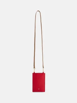 Silbon Bolsos Y Monederos-Portamovil piel bolsillo rojo y marron Multicolor