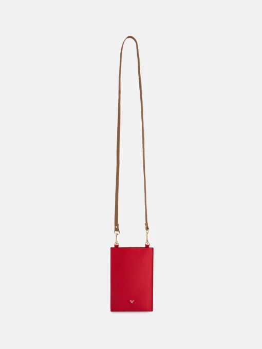 Silbon Bolsos Y Monederos-Portamovil piel bolsillo rojo y marron Multicolor
