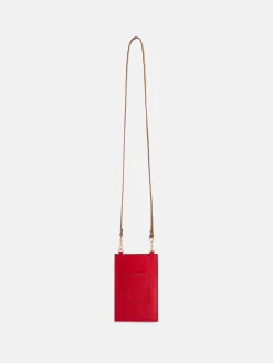 Silbon Bolsos Y Monederos-Portamovil piel bolsillo rojo y marron Multicolor
