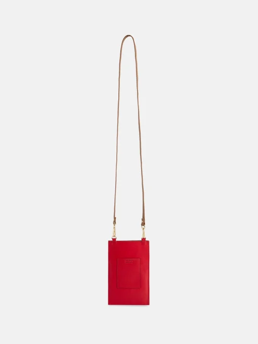 Silbon Bolsos Y Monederos-Portamovil piel bolsillo rojo y marron Multicolor