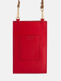 Silbon Bolsos Y Monederos-Portamovil piel bolsillo rojo y marron Multicolor