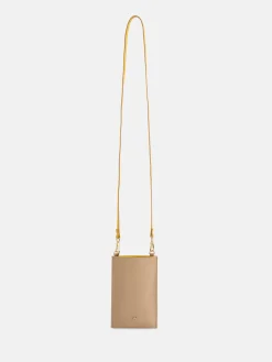 Silbon Bolsos Y Monederos-Portamovil piel bolsillo beige y amarillo Multicolor