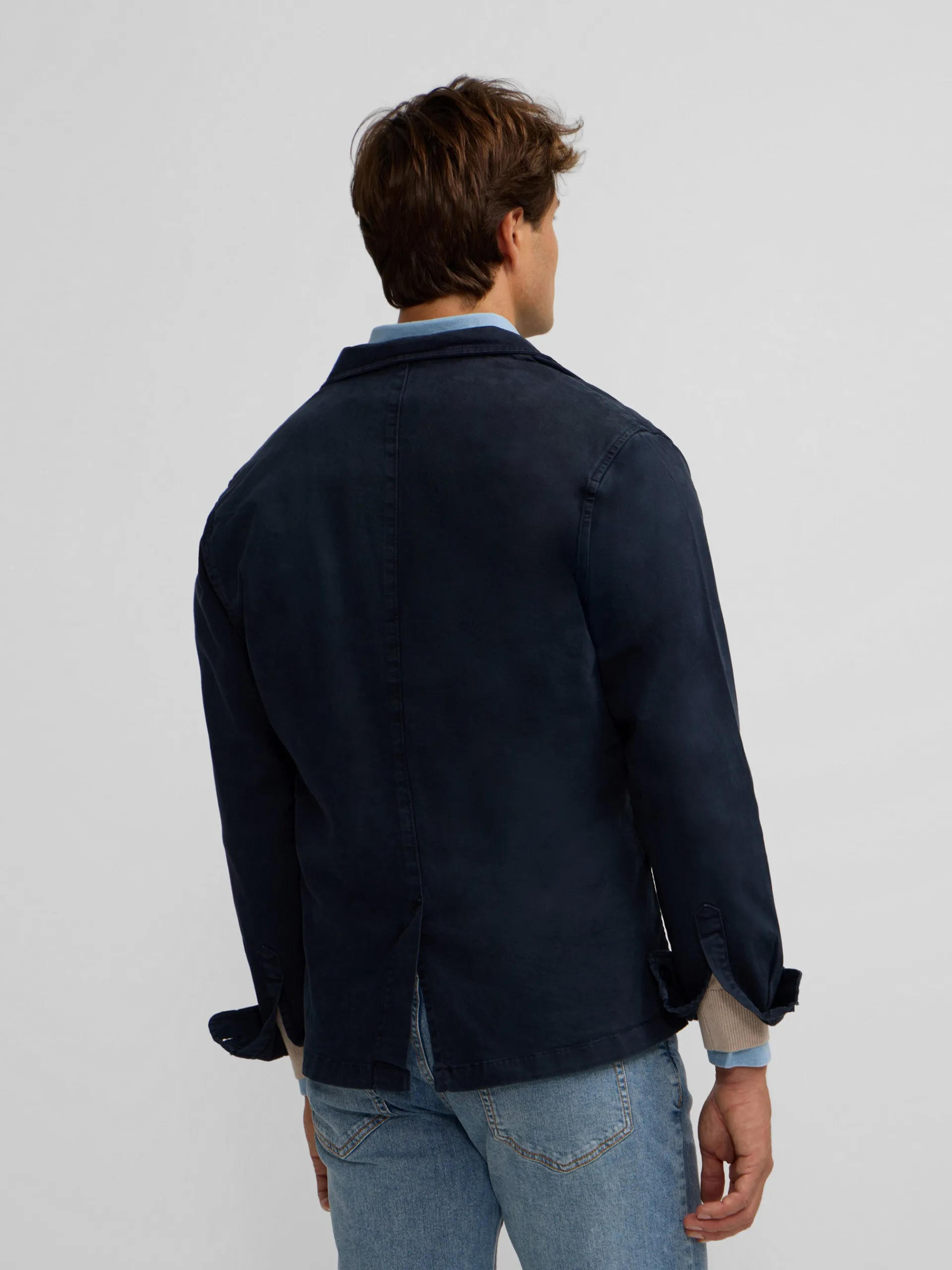 Silbon Formal Y Etiqueta·Americanas|Smart Casual·Abrigos Y Cazadoras-Semiblazer casual azul marino Azul marino