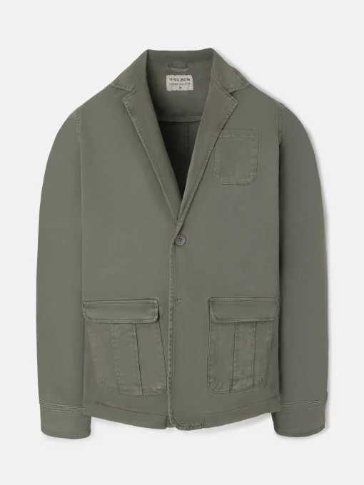 Silbon Formal Y Etiqueta·Americanas|Smart Casual·Abrigos Y Cazadoras-Semiblazer casual Verde