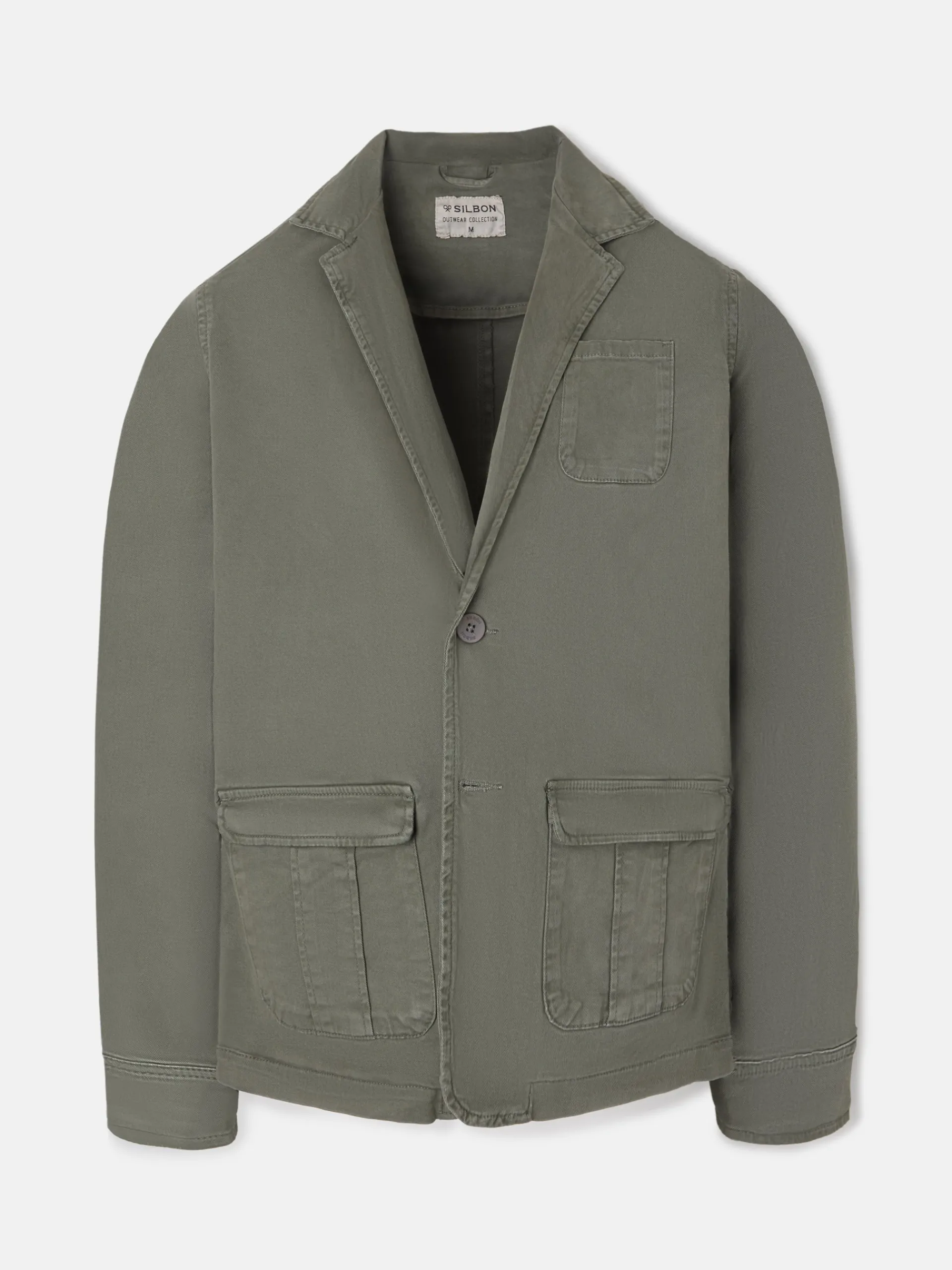 Silbon Formal Y Etiqueta·Americanas|Smart Casual·Abrigos Y Cazadoras-Semiblazer casual Verde