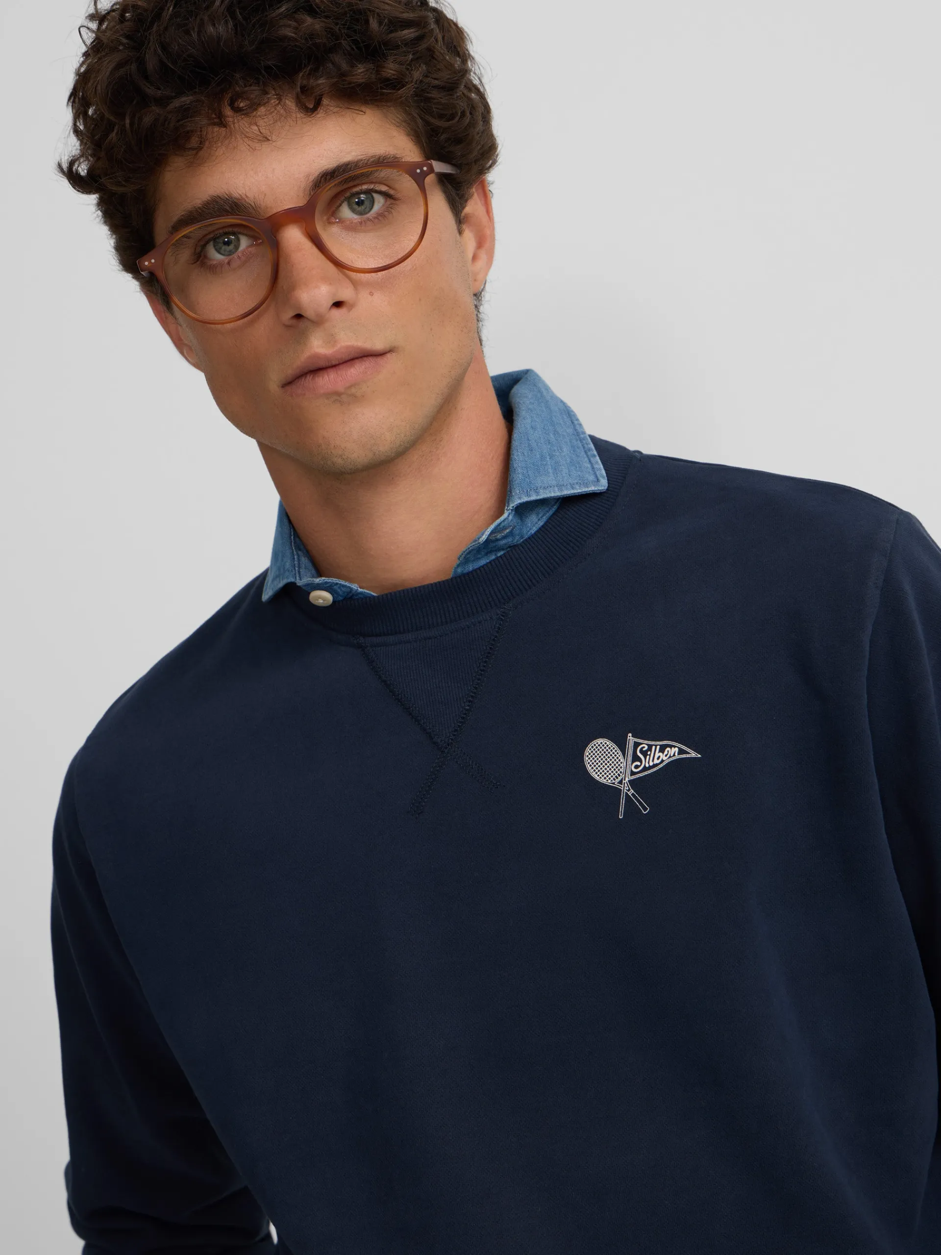 Silbon Smart Casual·Sudaderas-Sudadera athletic dept. Marino