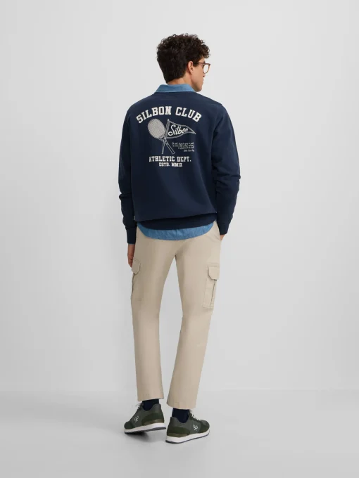 Silbon Smart Casual·Sudaderas-Sudadera athletic dept. Marino