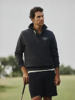 Silbon Smart Casual·Sudaderas-Sudadera Beltran Lozano cremallera media azul marino Azul marino