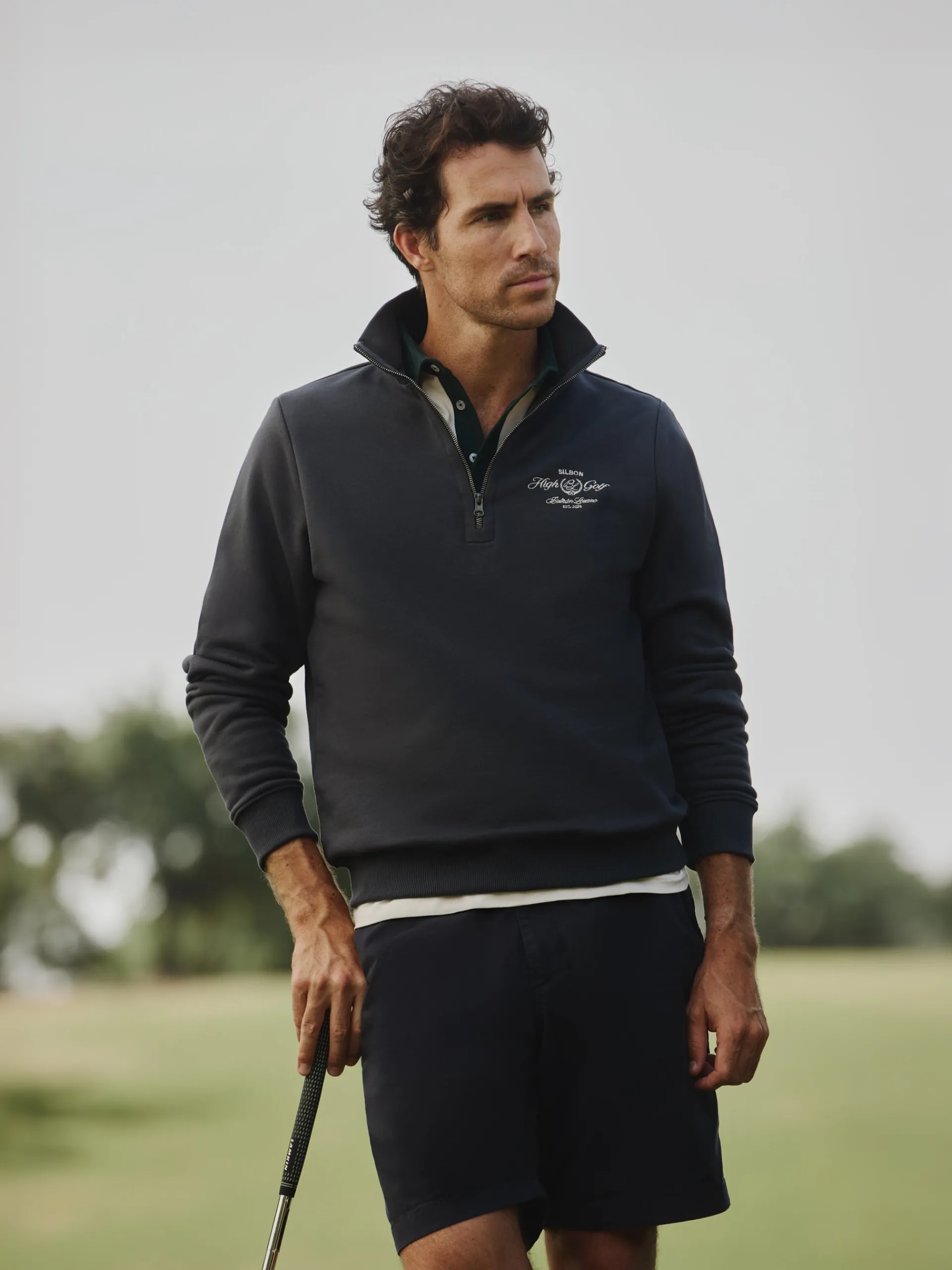 Silbon Smart Casual·Sudaderas-Sudadera Beltran Lozano cremallera media azul marino Azul marino
