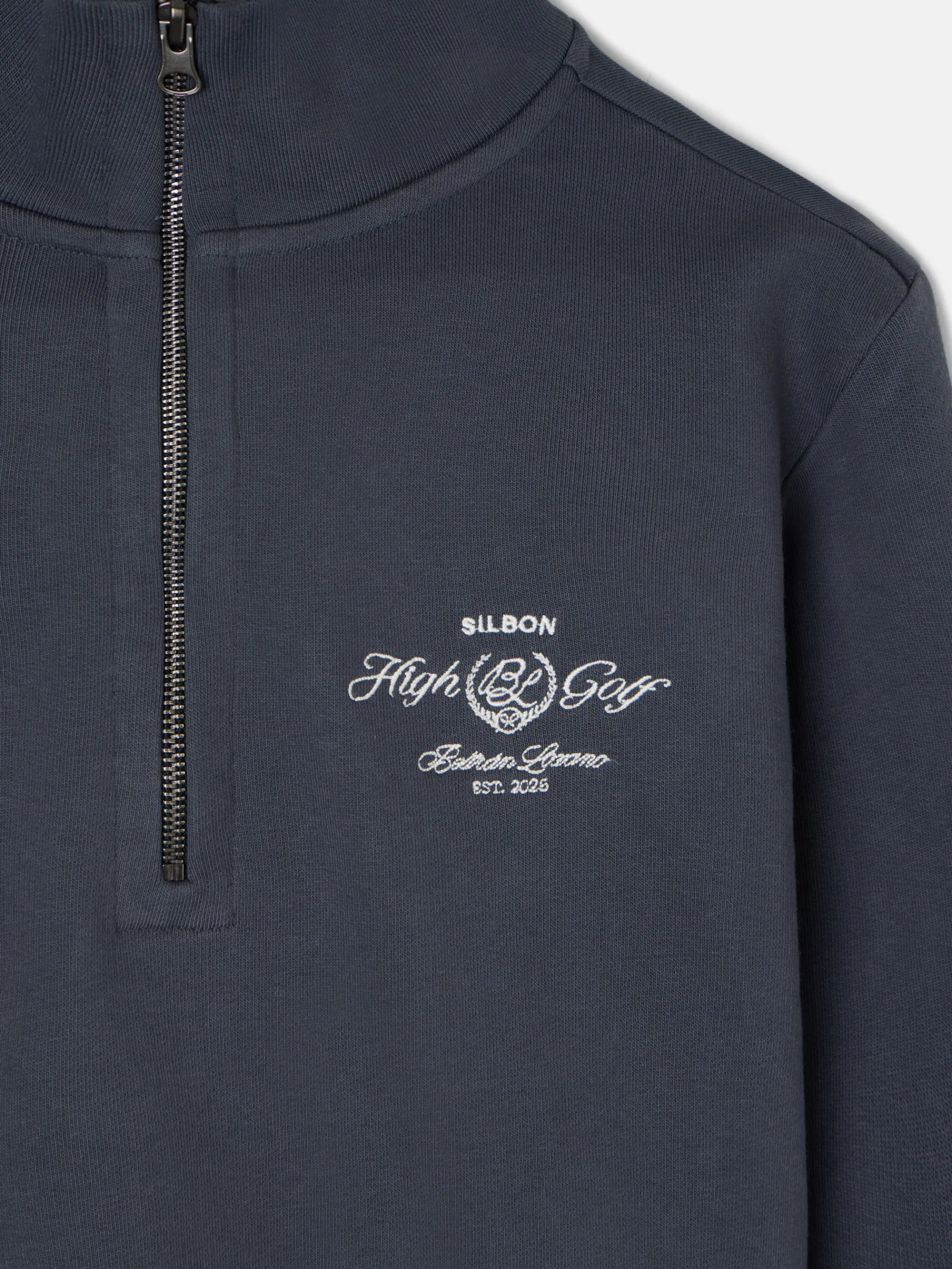 Silbon Smart Casual·Sudaderas-Sudadera Beltran Lozano cremallera media azul marino Azul marino