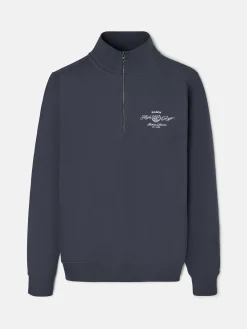 Silbon Smart Casual·Sudaderas-Sudadera Beltran Lozano cremallera media azul marino Azul marino
