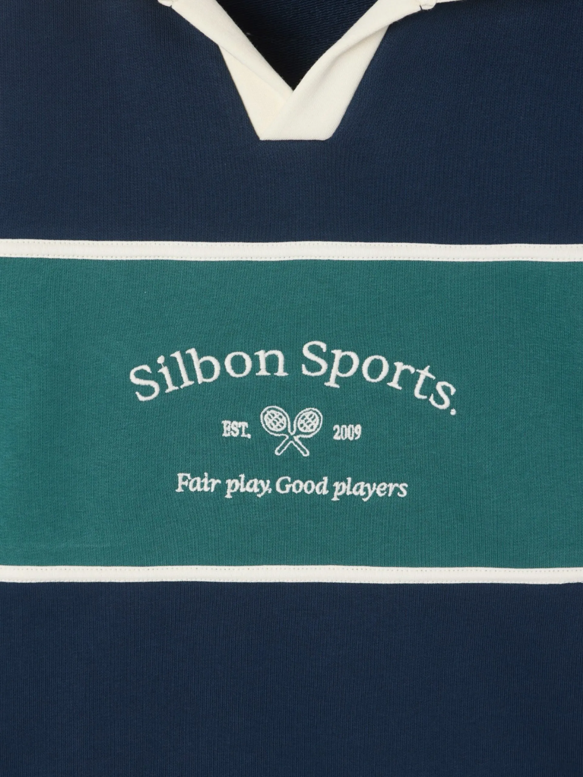 Silbon Sudaderas|Smart Casual·Sudaderas-Sudadera cuello polo sports Marino