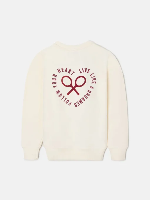 Silbon Sudaderas-Sudadera girl corazon Crudo