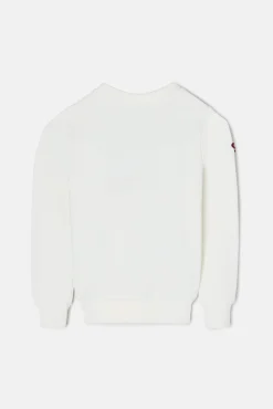 Silbon Sudaderas-Sudadera girl letras cruda Blanca