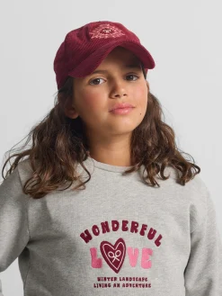 Silbon Sudaderas-Sudadera girl wonderful love Gris