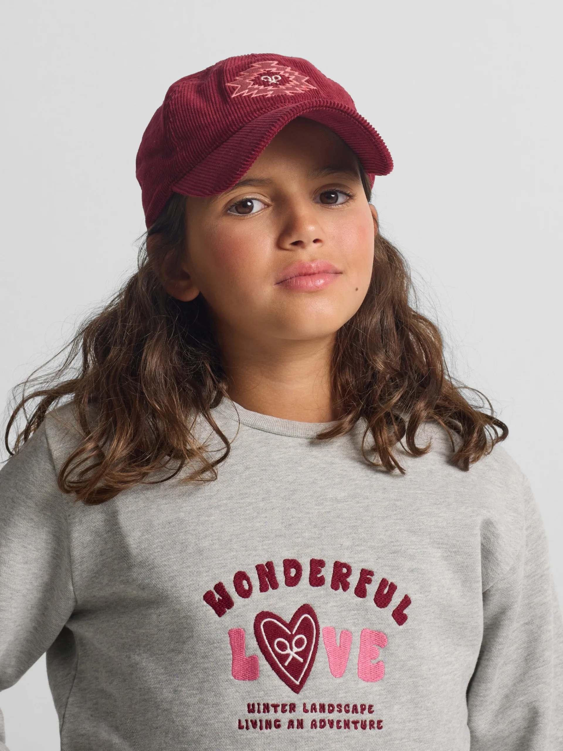 Silbon Sudaderas-Sudadera girl wonderful love Gris