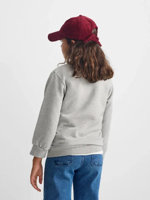 Silbon Sudaderas-Sudadera girl wonderful love Gris