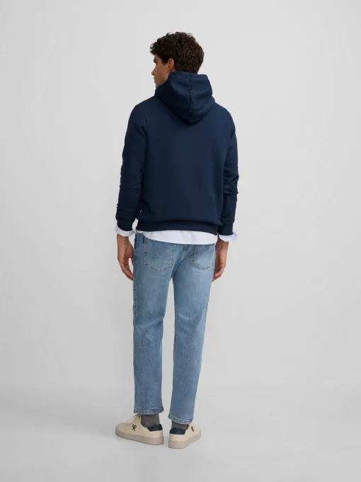 Silbon Smart Casual·Sudaderas-Sudadera hoodie sports azul marino Azul marino