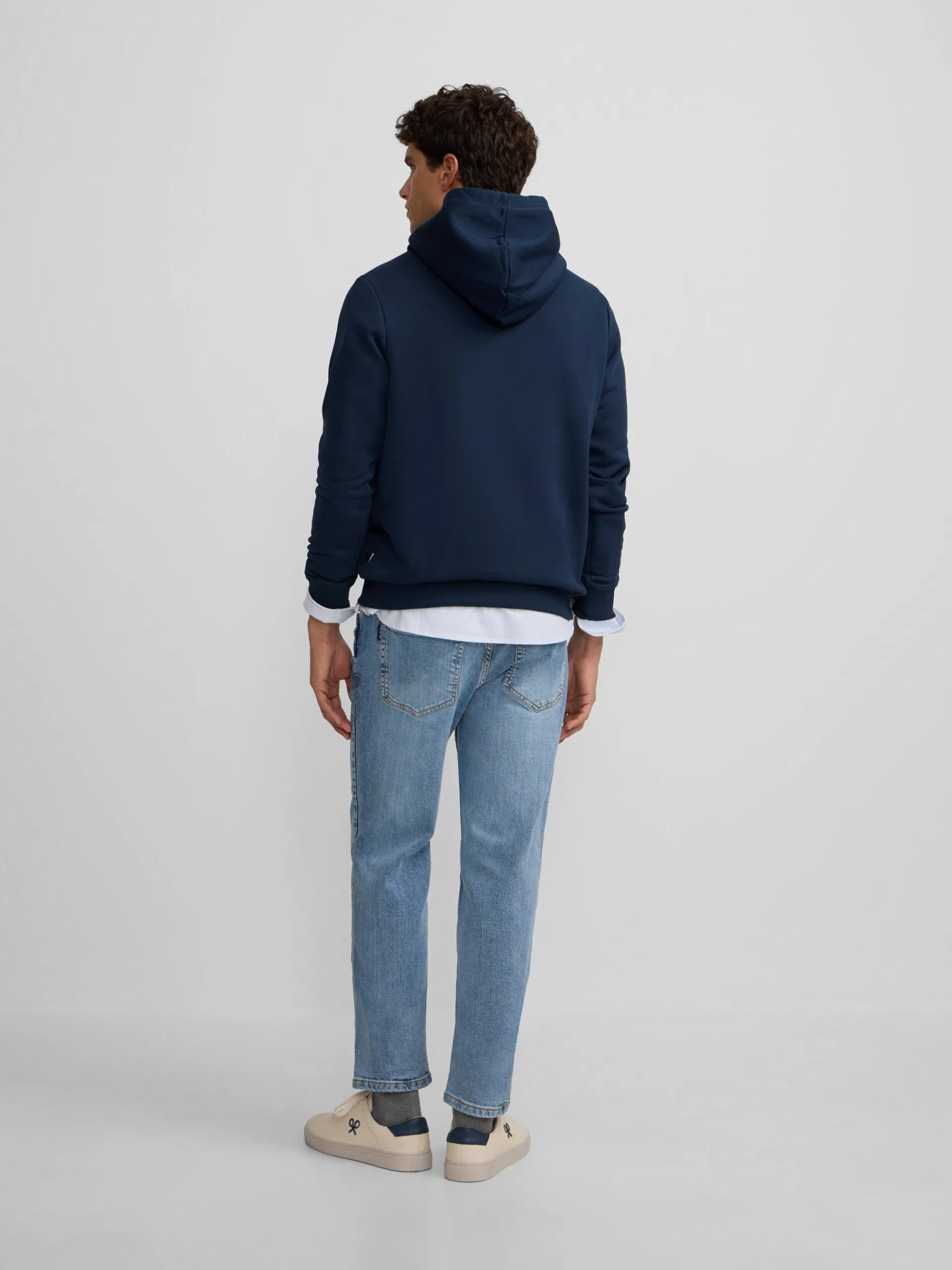 Silbon Smart Casual·Sudaderas-Sudadera hoodie sports azul marino Azul marino