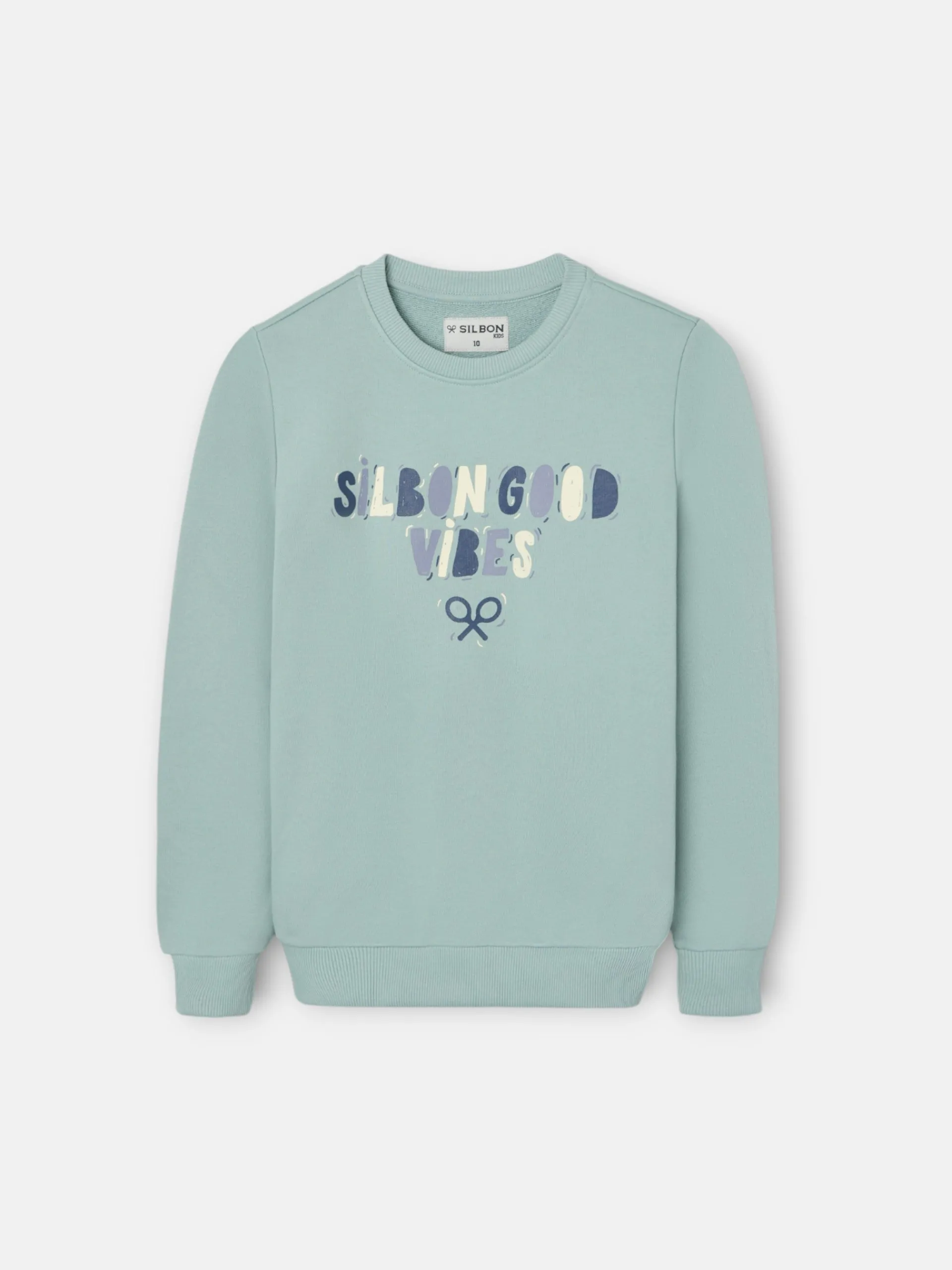 Silbon Sudaderas-Sudadera kids good vibes Verde