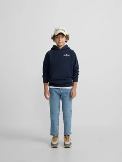 Silbon Sudaderas-Sudadera kids hoodie cordon etnico azul marino Azul&nbsp;marino