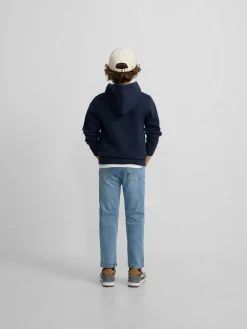 Silbon Sudaderas-Sudadera kids hoodie cordon etnico azul marino Azul&nbsp;marino