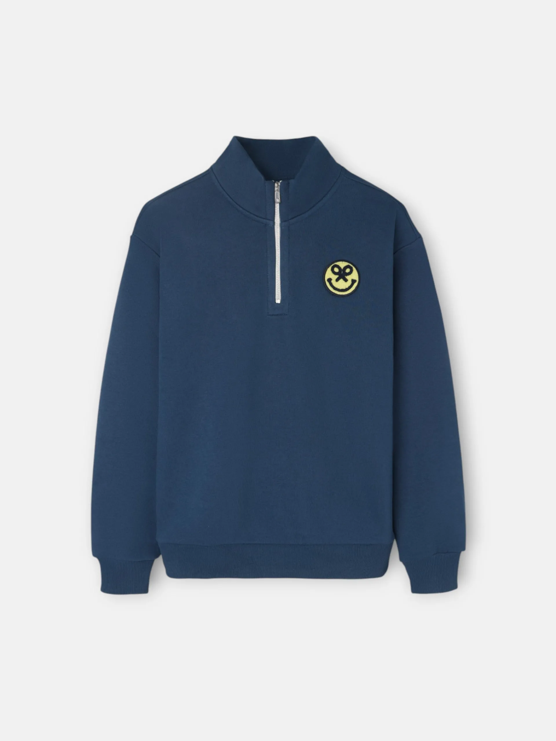 Silbon Sudaderas-Sudadera kids media cremallera acid azul marino Azul marino