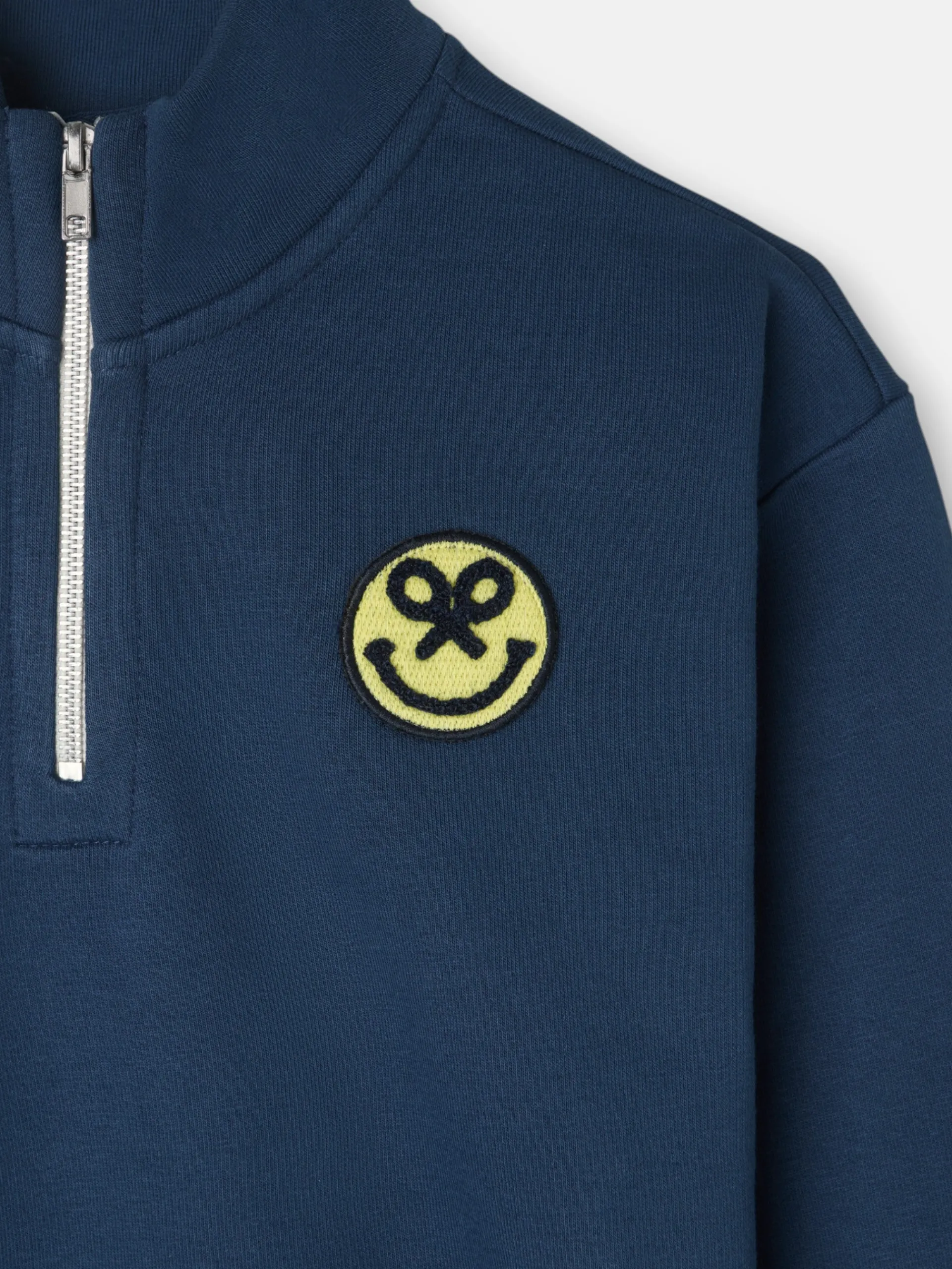 Silbon Sudaderas-Sudadera kids media cremallera acid azul marino Azul marino