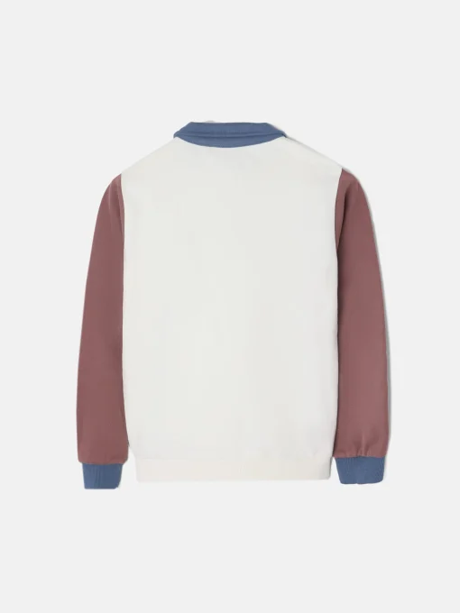 Silbon Sudaderas-Sudadera kids media cremallera multicolor Blanco