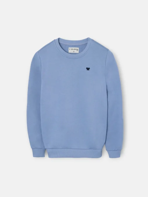 Silbon Sudaderas-Sudadera kids minilogo azul indigo Azul indigo