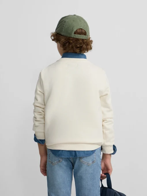Silbon Sudaderas-Sudadera kids minilogo Crema