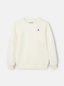 Silbon Sudaderas-Sudadera kids minilogo Crema