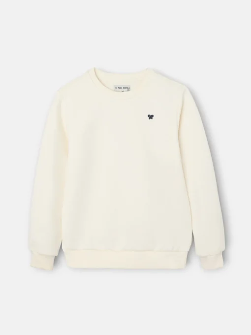 Silbon Sudaderas-Sudadera kids minilogo Crema
