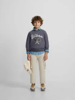 Silbon Sudaderas-Sudadera kids raqueta junior azul indigo Azul&nbsp;indigo