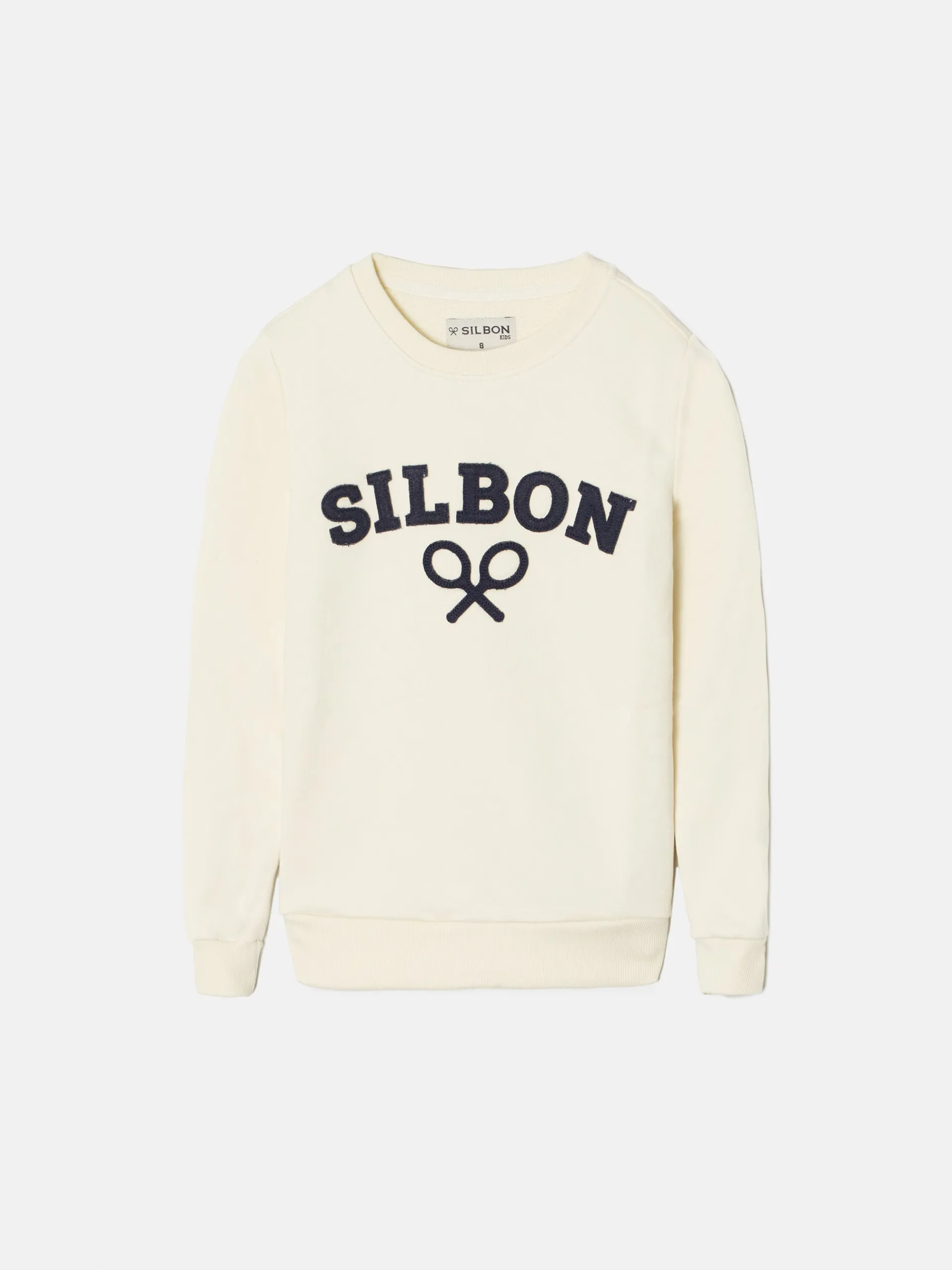 Silbon Sudaderas-Sudadera kids raqueta media Crema