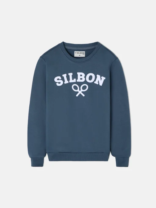 Silbon Sudaderas-Sudadera kids raqueta media azul marino Azul marino