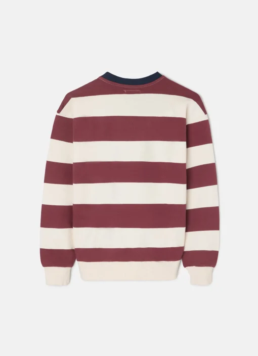 Silbon Sudaderas-Sudadera kids rayas anchas Burdeos