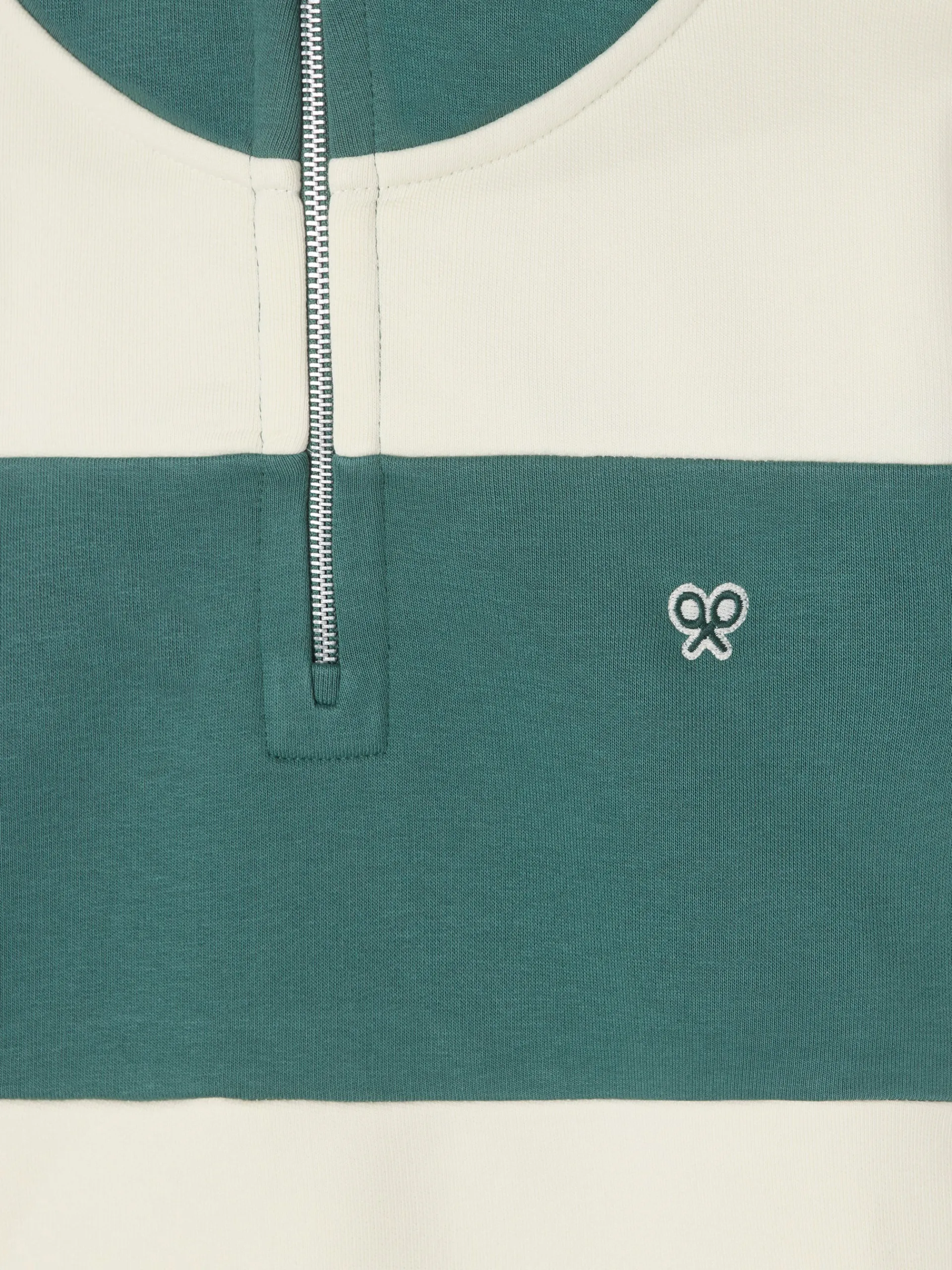 Silbon Smart Casual·Sudaderas-Sudadera media cremallera raya ancha Verde