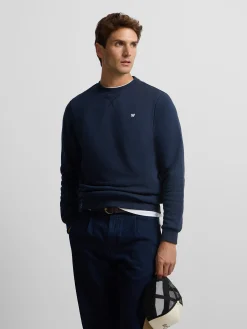 Silbon Smart Casual·Sudaderas-Sudadera minilogo azul marino Azul marino
