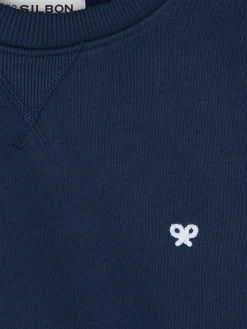 Silbon Smart Casual·Sudaderas-Sudadera minilogo azul marino Azul marino