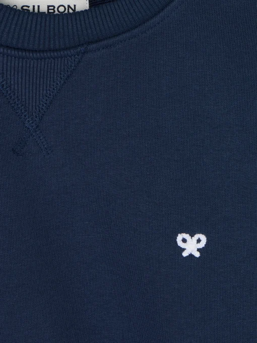 Silbon Smart Casual·Sudaderas-Sudadera minilogo azul marino Azul marino