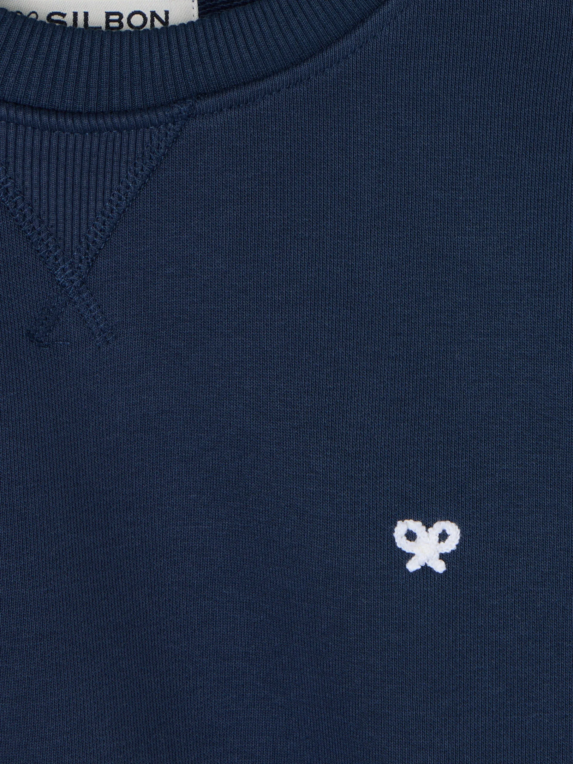 Silbon Smart Casual·Sudaderas-Sudadera minilogo azul marino Azul marino