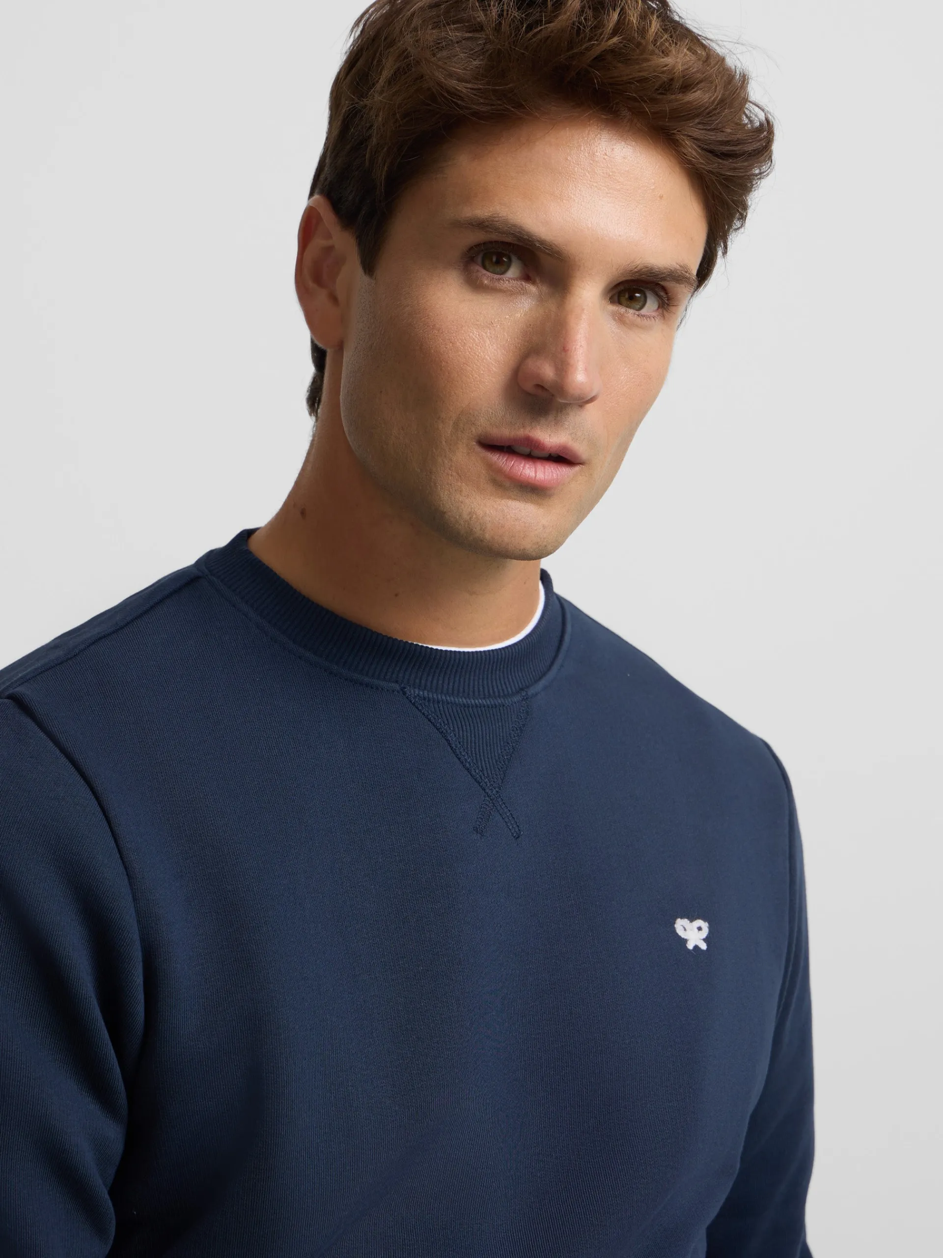 Silbon Smart Casual·Sudaderas-Sudadera minilogo azul marino Azul marino