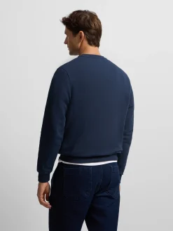 Silbon Smart Casual·Sudaderas-Sudadera minilogo azul marino Azul marino