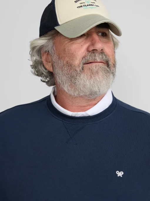Silbon Smart Casual·Sudaderas-Sudadera minilogo azul marino Azul marino