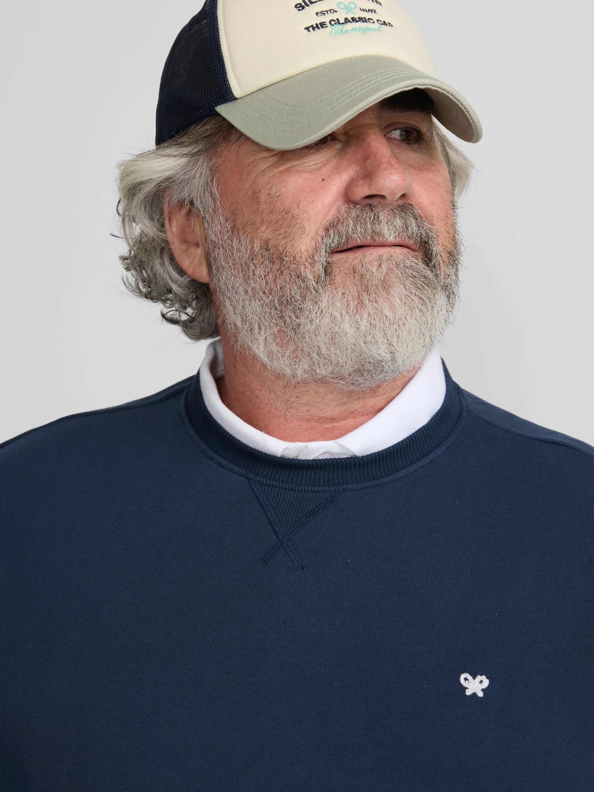 Silbon Smart Casual·Sudaderas-Sudadera minilogo azul marino Azul marino
