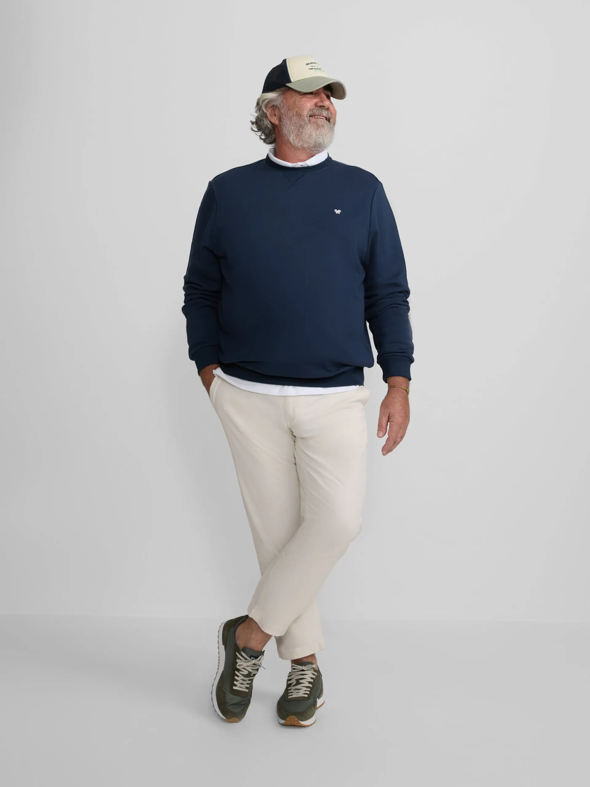 Silbon Smart Casual·Sudaderas-Sudadera minilogo azul marino Azul marino