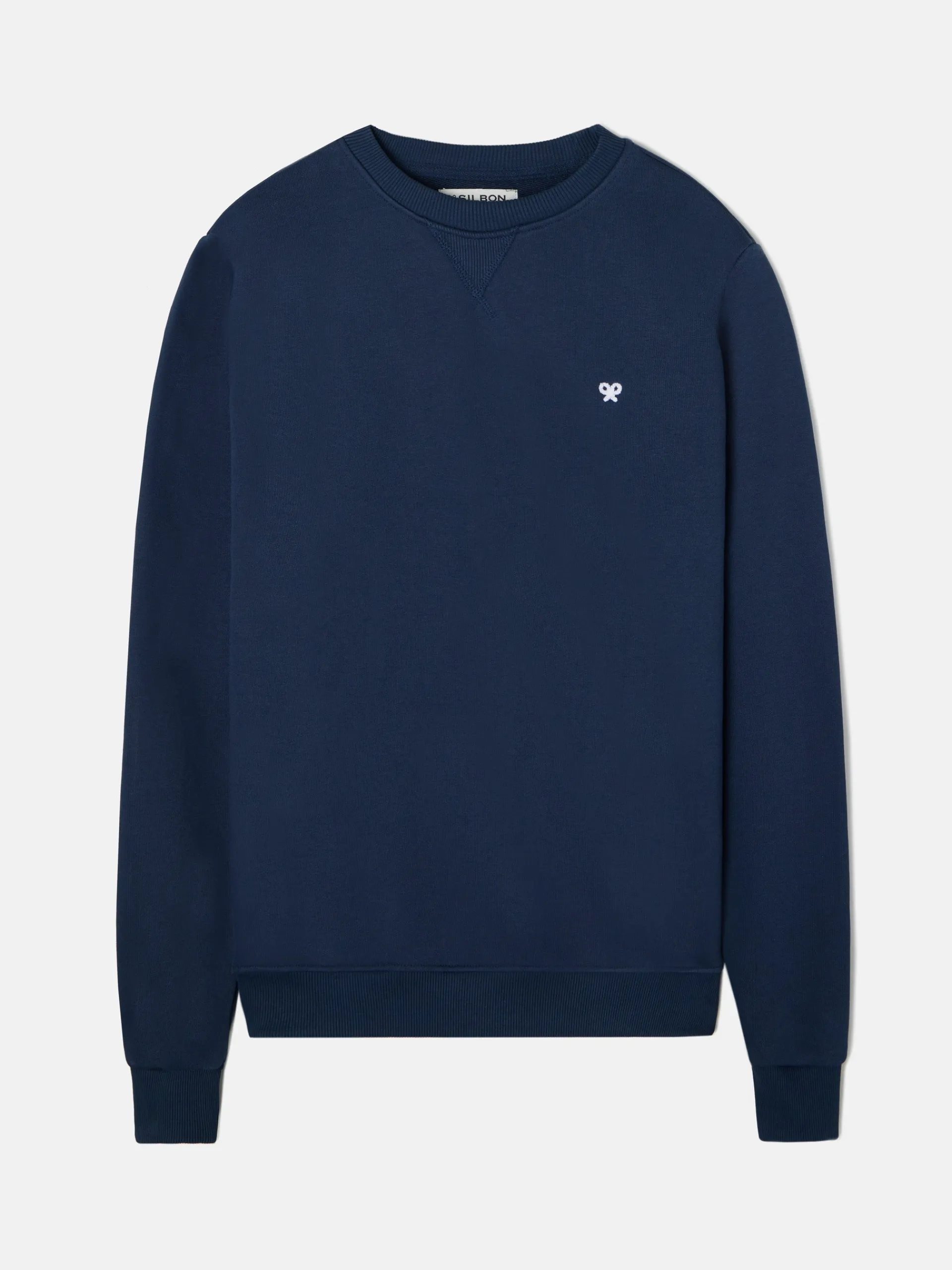Silbon Smart Casual·Sudaderas-Sudadera minilogo azul marino Azul marino